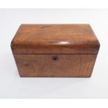 Victorian walnut 2 division tea caddy