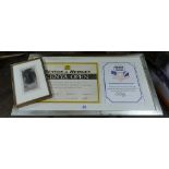 Charity Lot : Benson and Hedges Open Kenya Golf plaque signed by various celebrities to include Bob