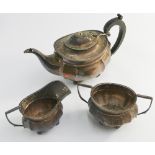 3 piece hallmarked silver tea service gross weight 27.