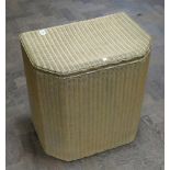 Gold painted Lloyd Loom linen box