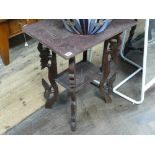 2 tier Chinese carved occasional table