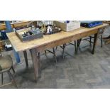 Large pine farmhouse kitchen table,