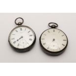 Two Victorian silver cased pocket watches