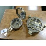 2 brass compasses