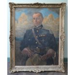 Oil on canvas portrait of a Military Officer