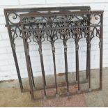 Pair of heavy decorative wrought iron gates for approx 5' opening 2'10 high