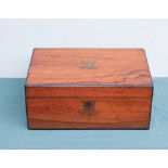 Victorian walnut writing box