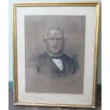 Pastel portrait of gentleman by Charles Heath. Signed.