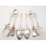 Set of six Victorian teaspoons, Exeter hallmark 1861 3.