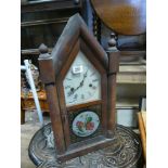 Striking American shelf clock in mahogany case