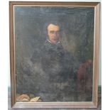 Oil on canvas, The Royal Librarian, by John Prescott Knight. Signed.
