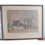 Watercolour landscape signed by Reg Gammon 18 x 12"