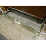 Victorian style adjustable brass fender