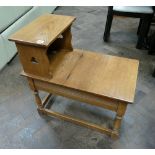 Reproduction light oak telephone seat