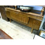 A 5'4 Wood effect melamine cocktail cabinet sideboard