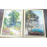 A pair of oil paintings on panels signed Maudsley