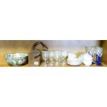 Various wine glasses, glass tea set ,