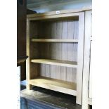 2'6 new light oak open dwarf bookcase