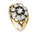 Brillant-Ring GG/WG 750/000 mit Brillanten, zus. 0,60 ct W/SI, RG 60, 7,4 g