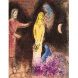 Chagall, Marc. 1887 Witebsk - 1985 Saint-Paul-de-Vence. "Chloe wird von Klaristageschmückt und