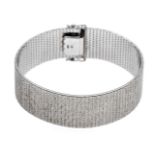 Armband WG 585/000, Kastenschließe mit 2 SI-Achten, B. 20 mm, L. 19 cm, 64,8 g