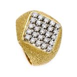 Brillant-Ring GG/WG 750/000 mit 25 Brillanten, zus. 0,50 ct W/SI, RG 55, 9,2 g