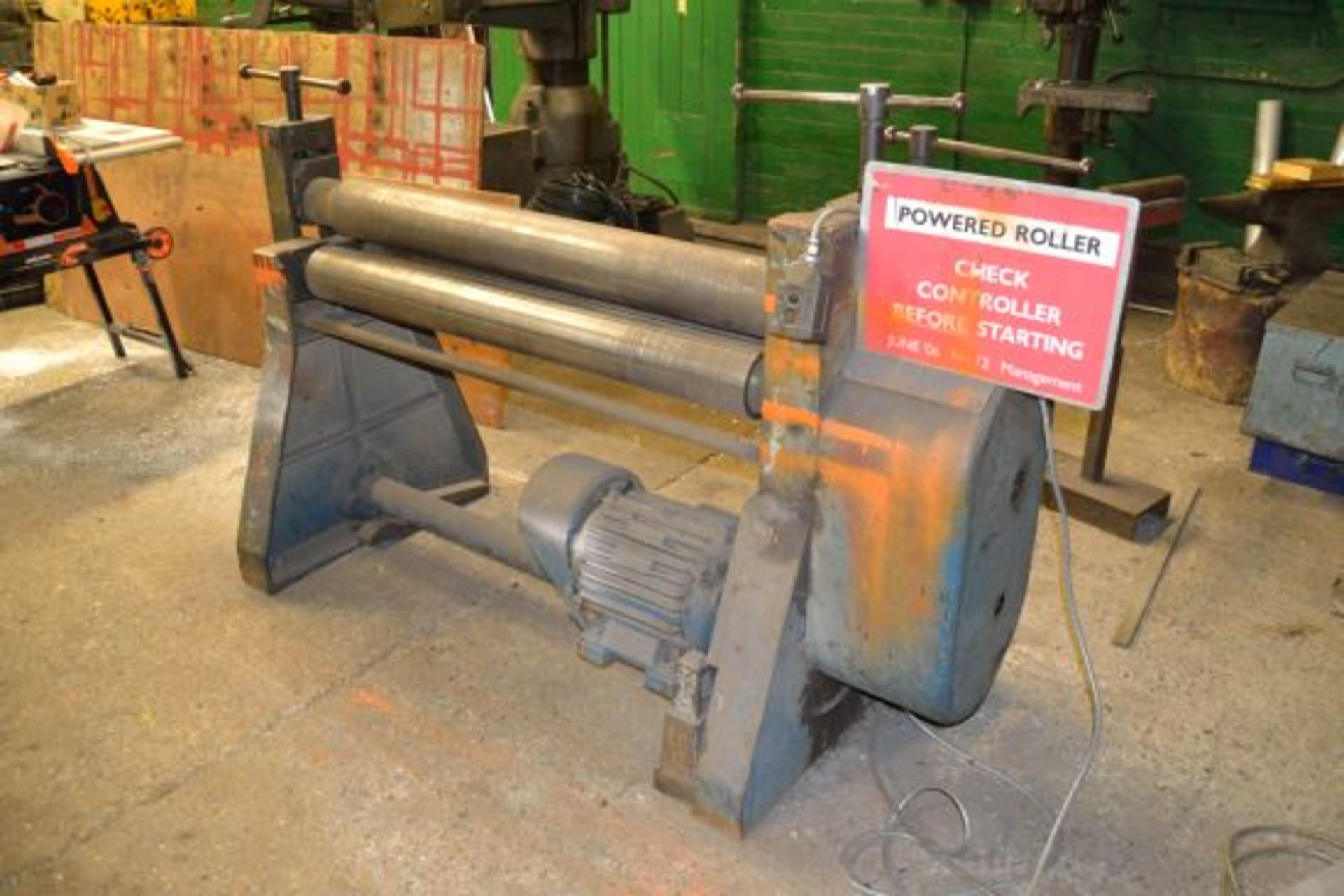 FJ Edwards powered bending rolls approx 1250mm wide - Image 6 of 6