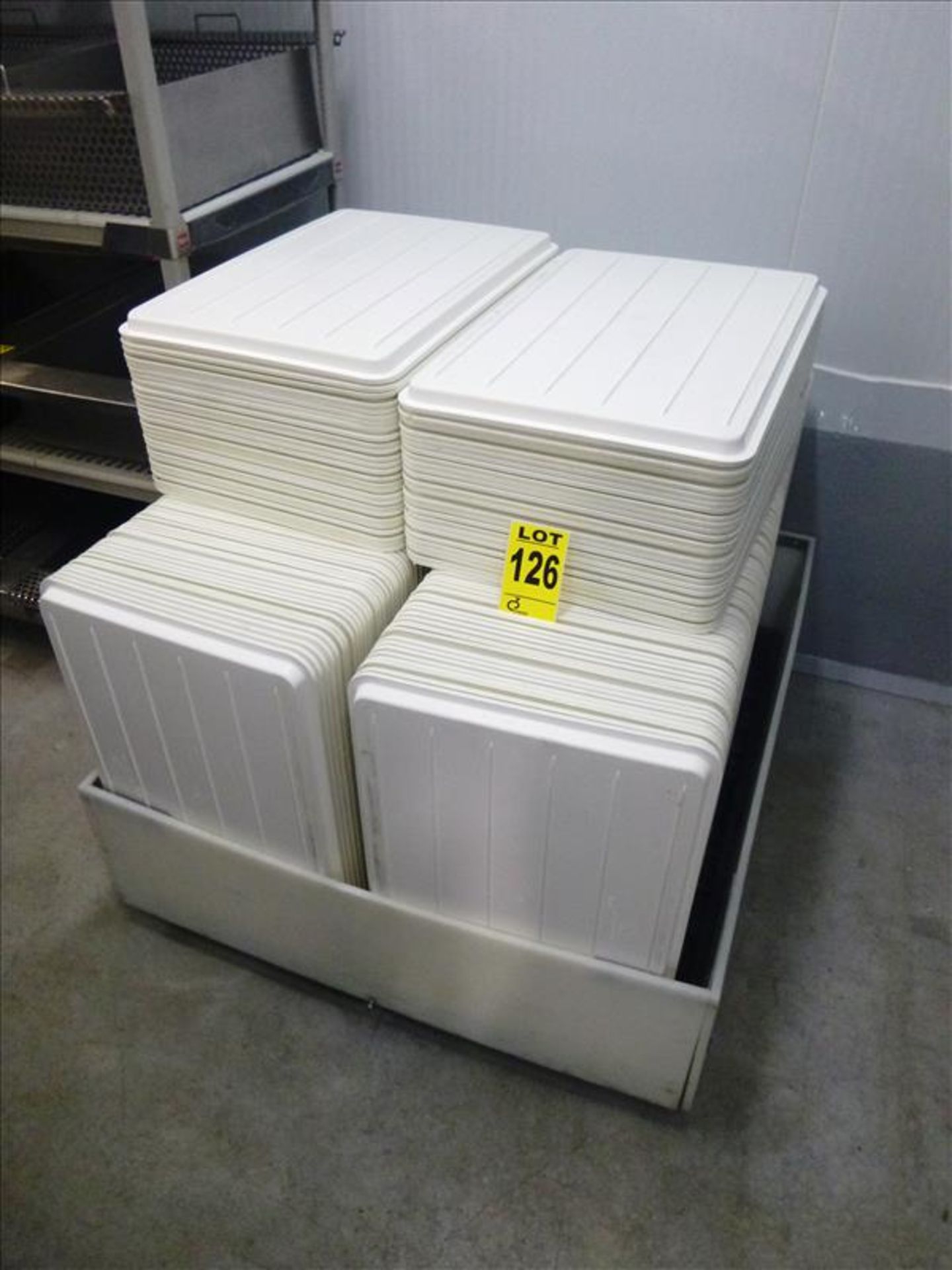 white plastic trays