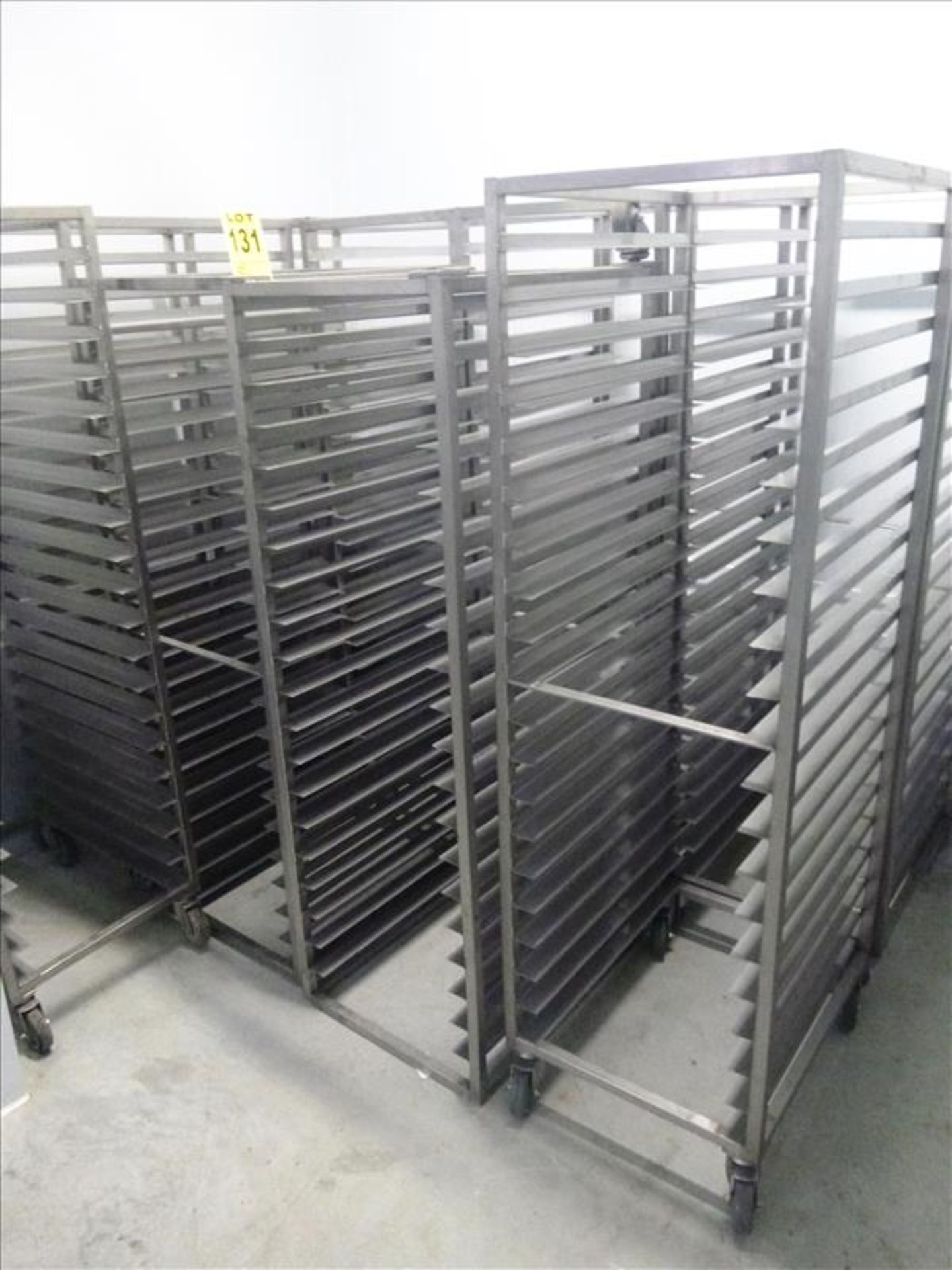 (9) s/s tray carts (some casters missing)