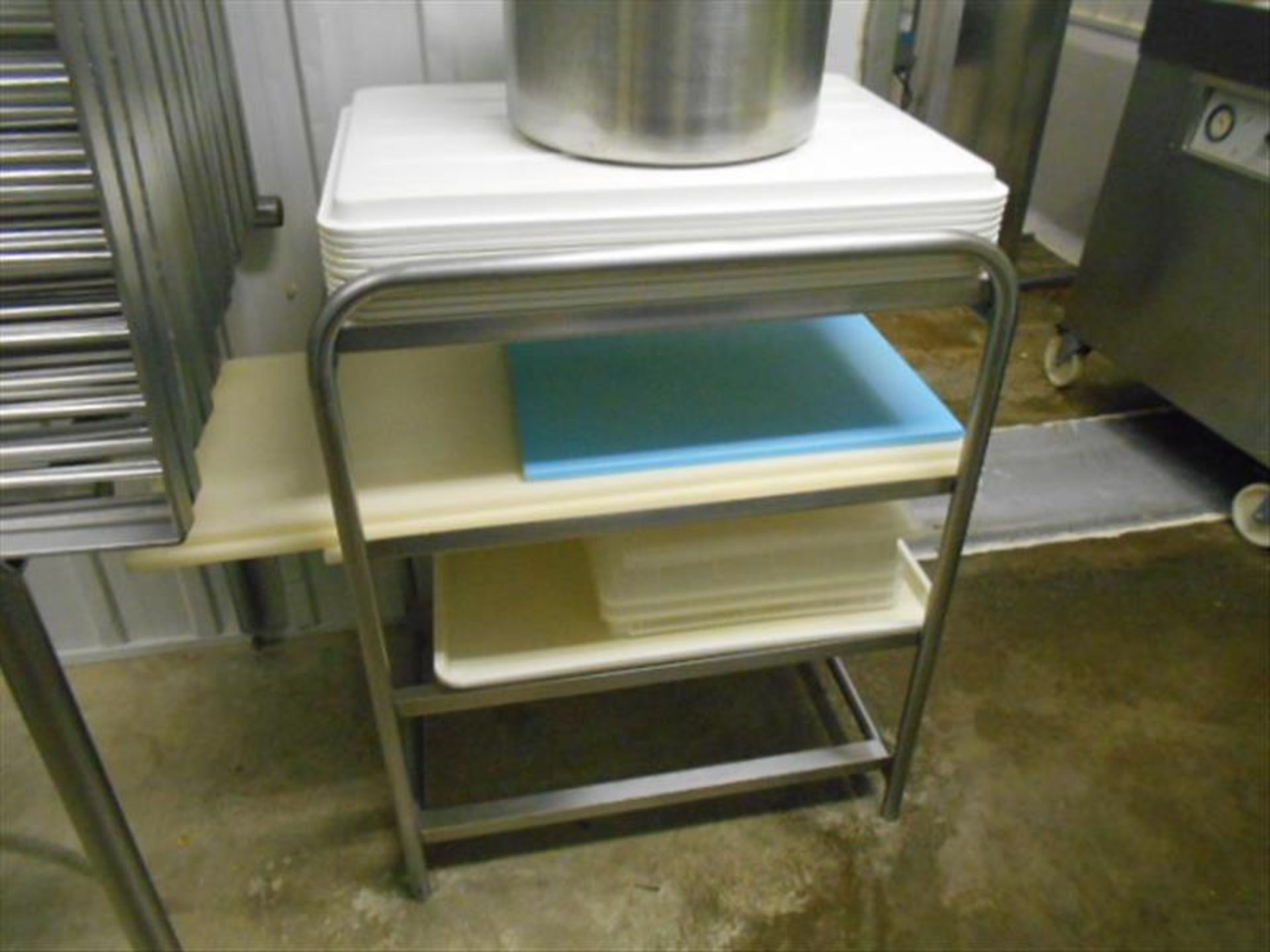 rack & contents:  stackable bins, plastic buckets, etc. - Image 2 of 4