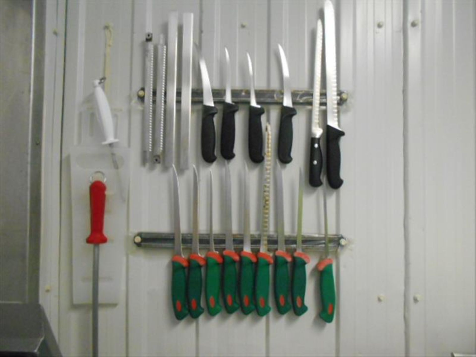 misc. knives, sheaths, chainmail gloves, etc.