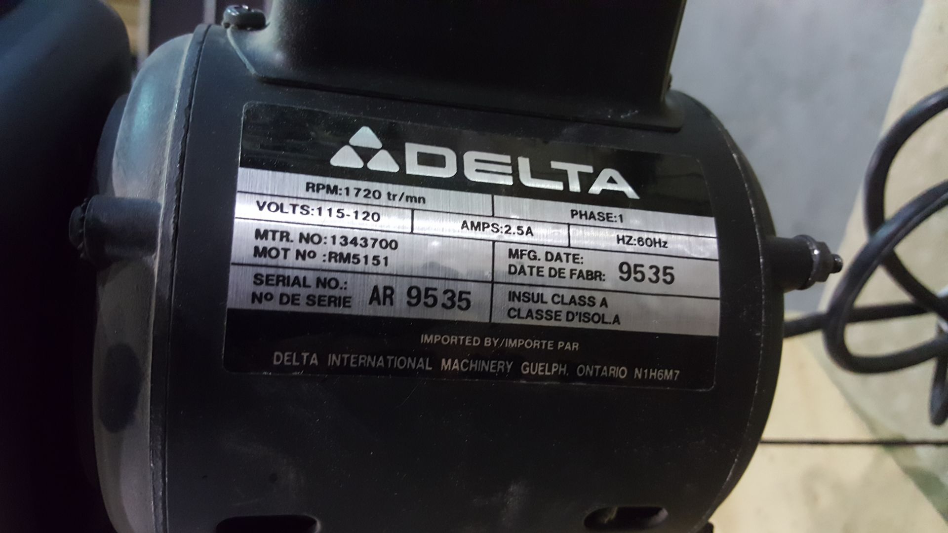 Delta single phase drill press s/n.AR9535 - Image 3 of 3