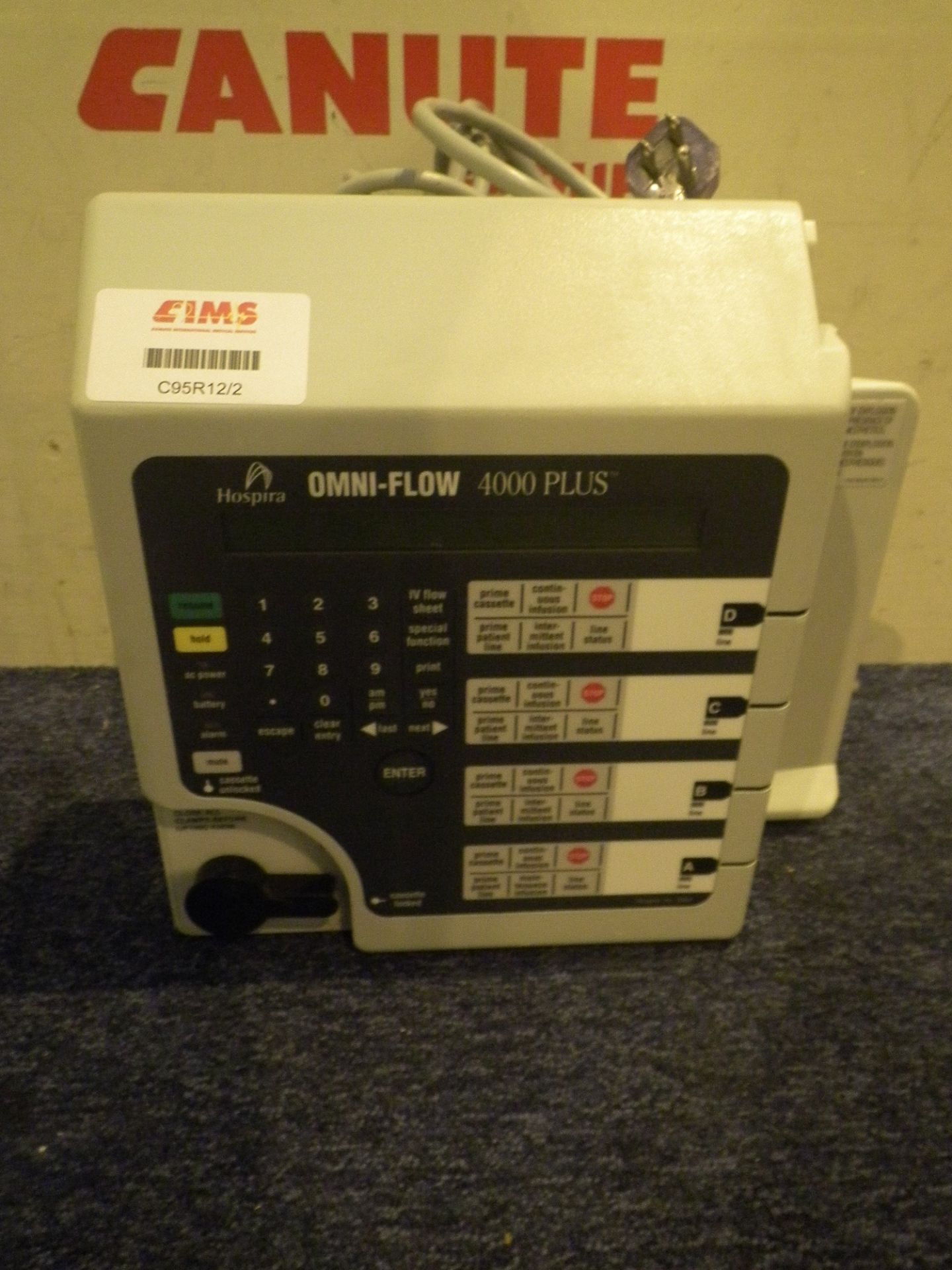 Hospira Omni-Flow 4000 Infusion Pump *Untested Due To Foreign Plug*