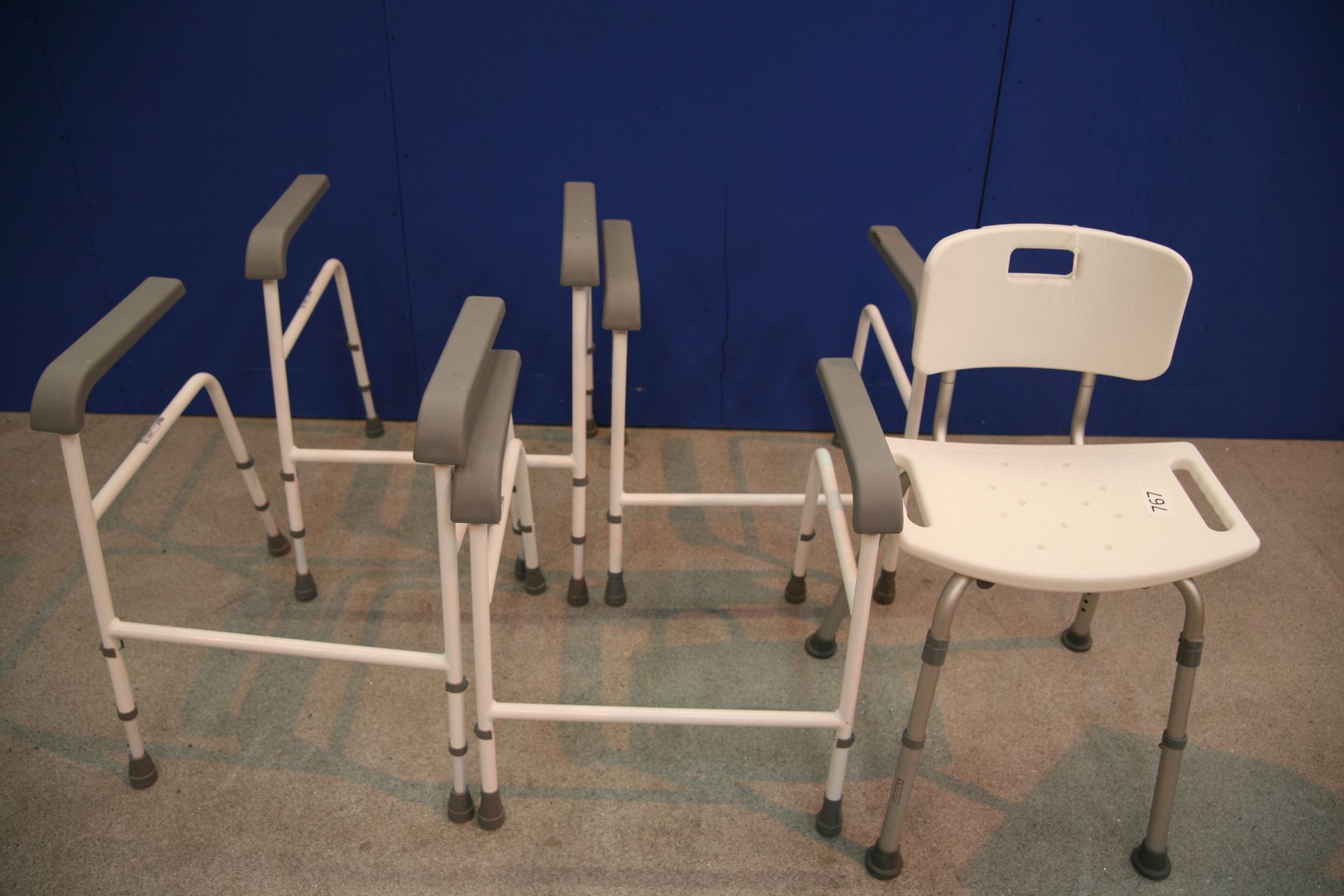 Job Lot Of Shower Aid Stands And 1x Chair