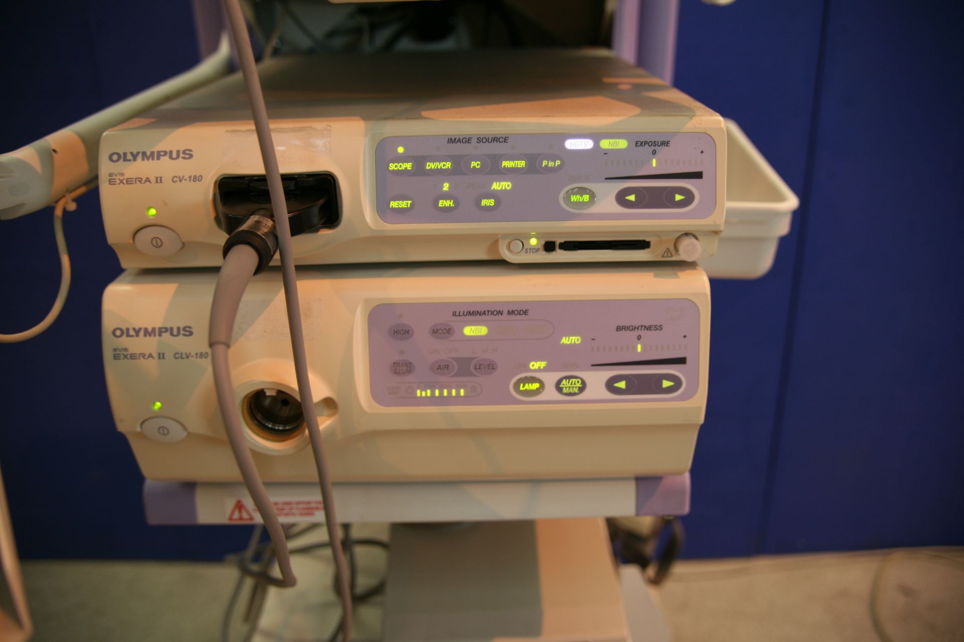 Olympus Mobile Stack Trolley With Olympus OEV191H With Olympus UHI-3 Insufflator, - Image 2 of 3
