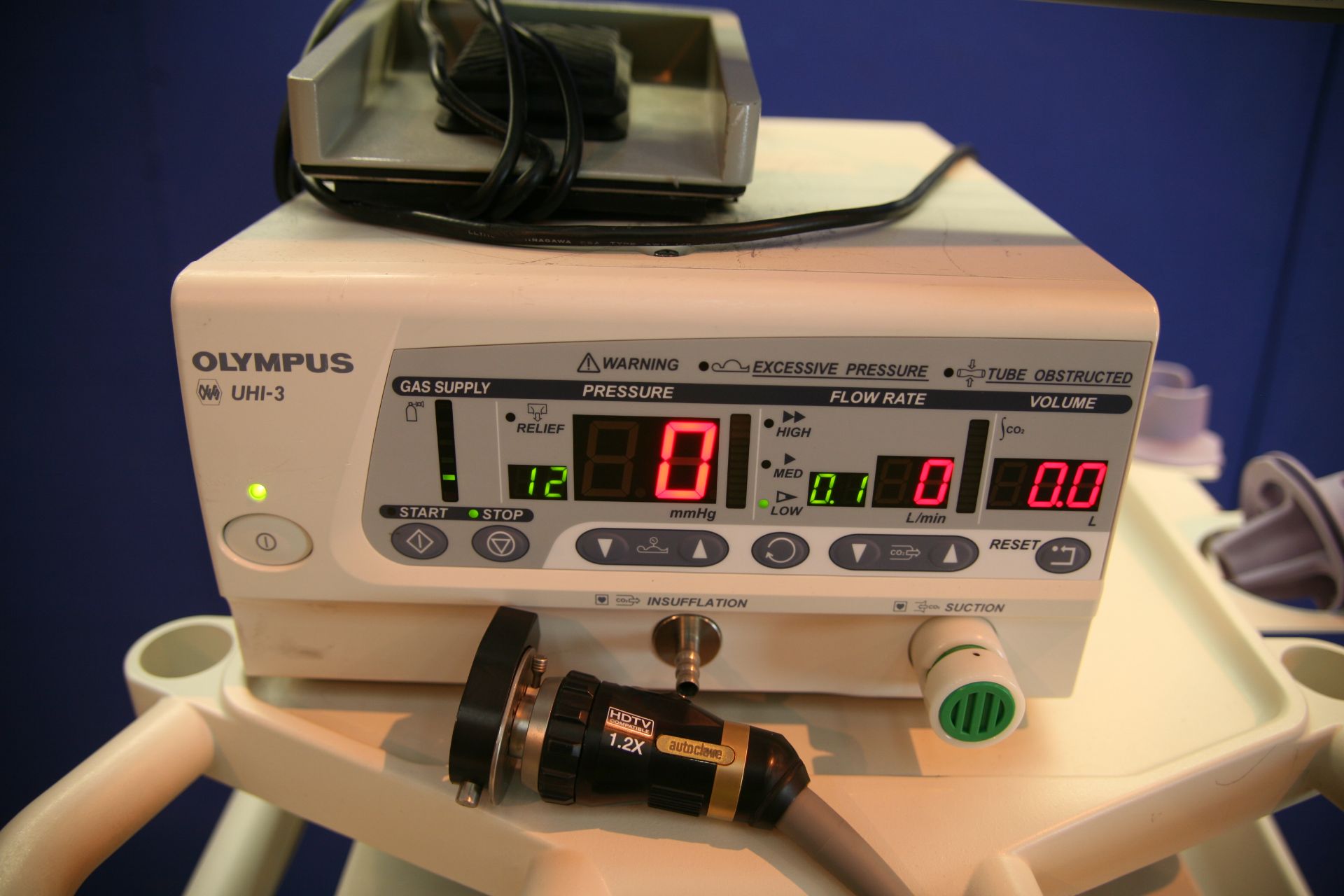 Olympus Mobile Stack Trolley With Olympus OEV191H With Olympus UHI-3 Insufflator, - Image 3 of 3