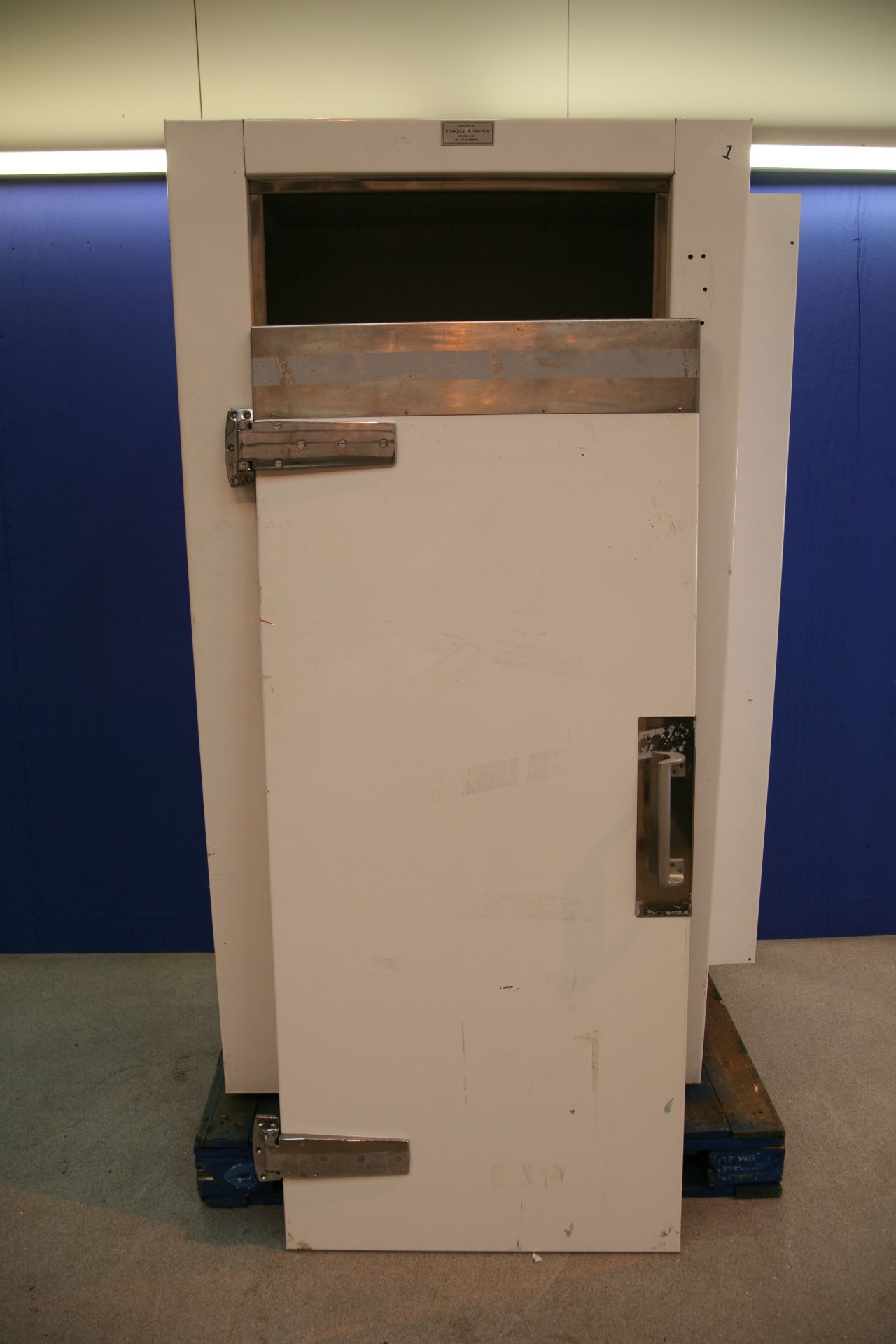 Audiometric/Industrial Booth *Door Needs Re Attaching* (29 Inches Wide x 39 Inches Deep x 75 Inches