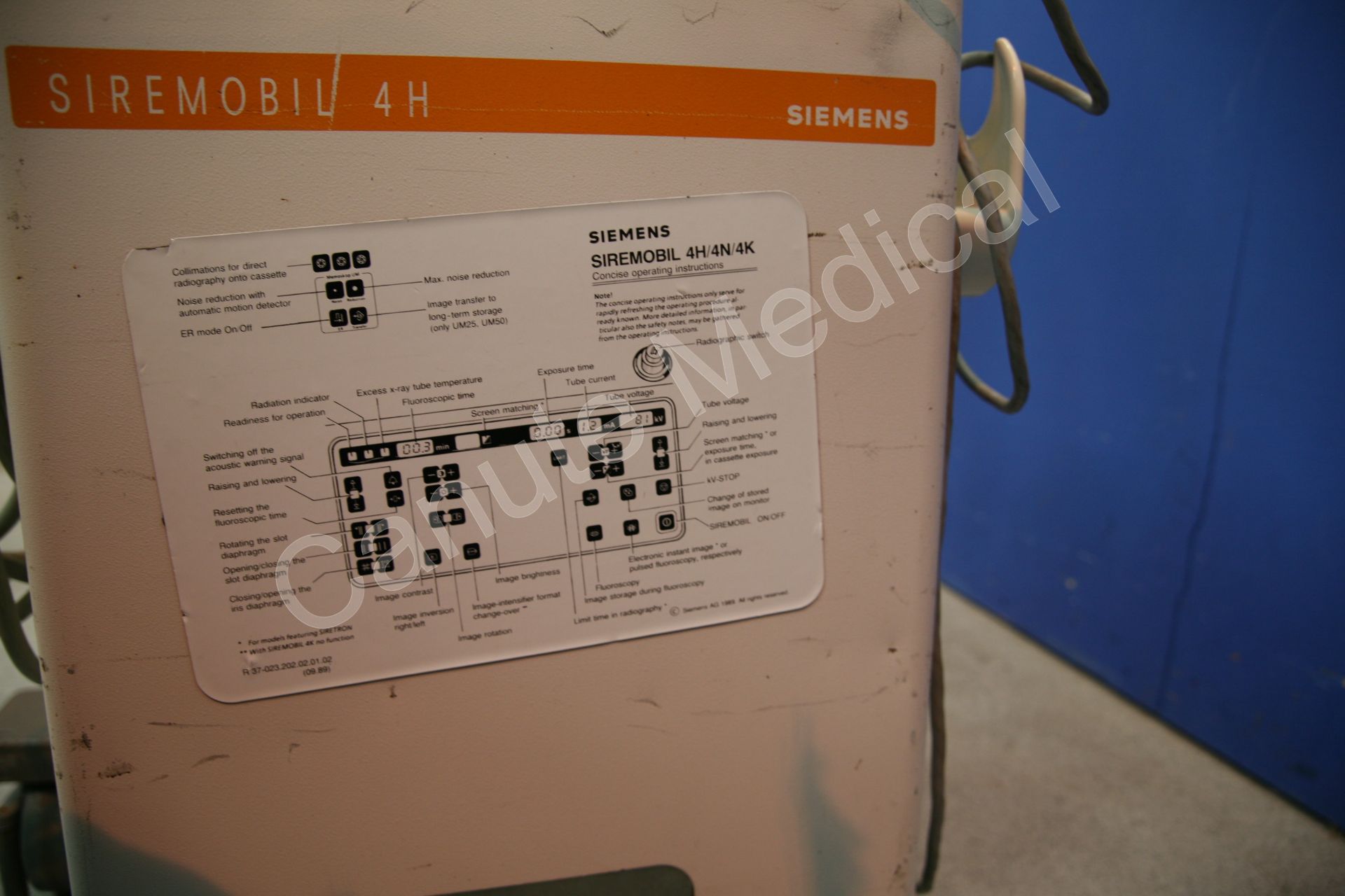 Siemens Siremobil 4H C-ARM With Dual Monitoring System *Untested Due To No Key* - Image 6 of 6