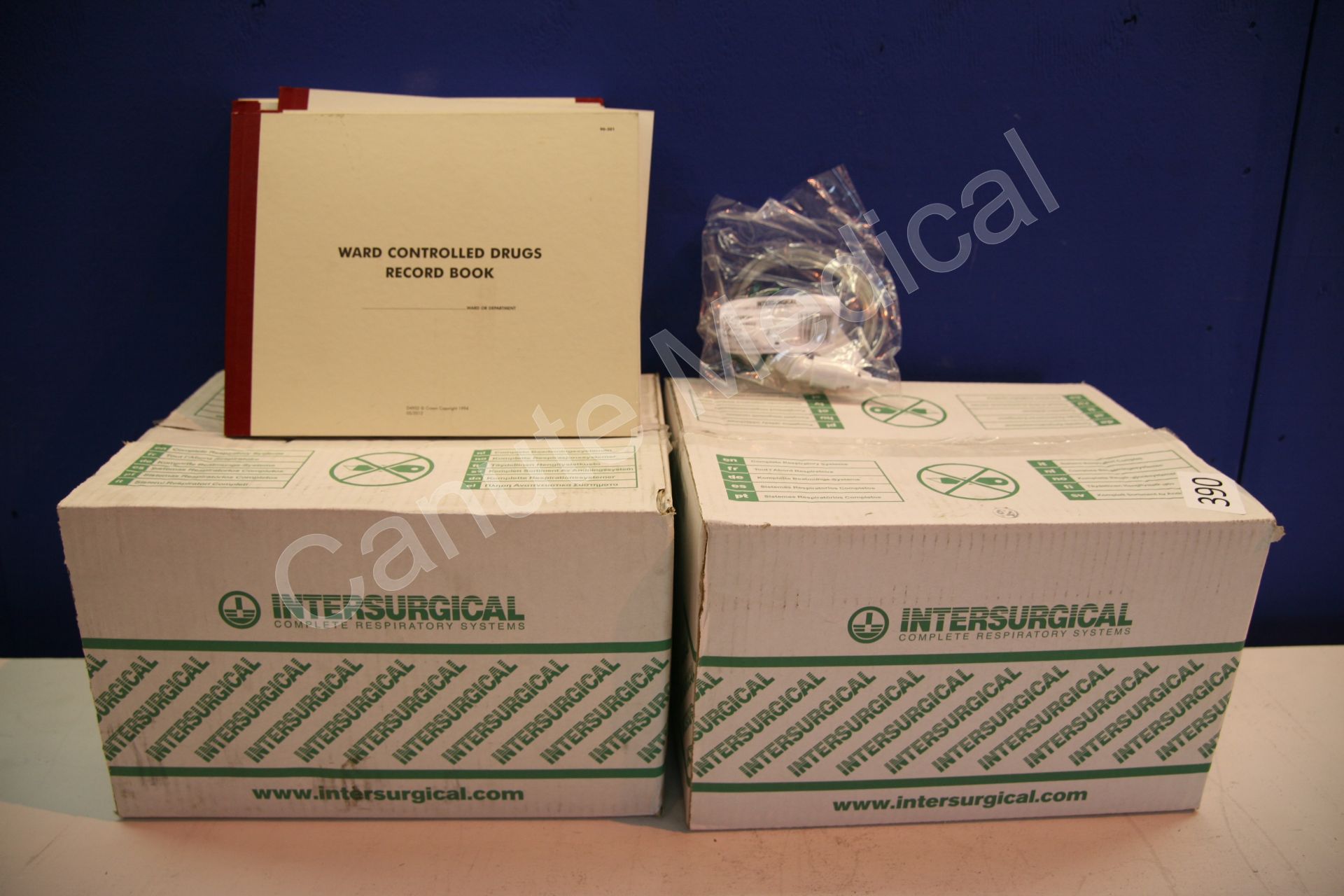 Job Lot Of Ward Controlled Drugss Record Book And 2x BOX Job Lot Of Intersurgical 28% Oxygen Direct