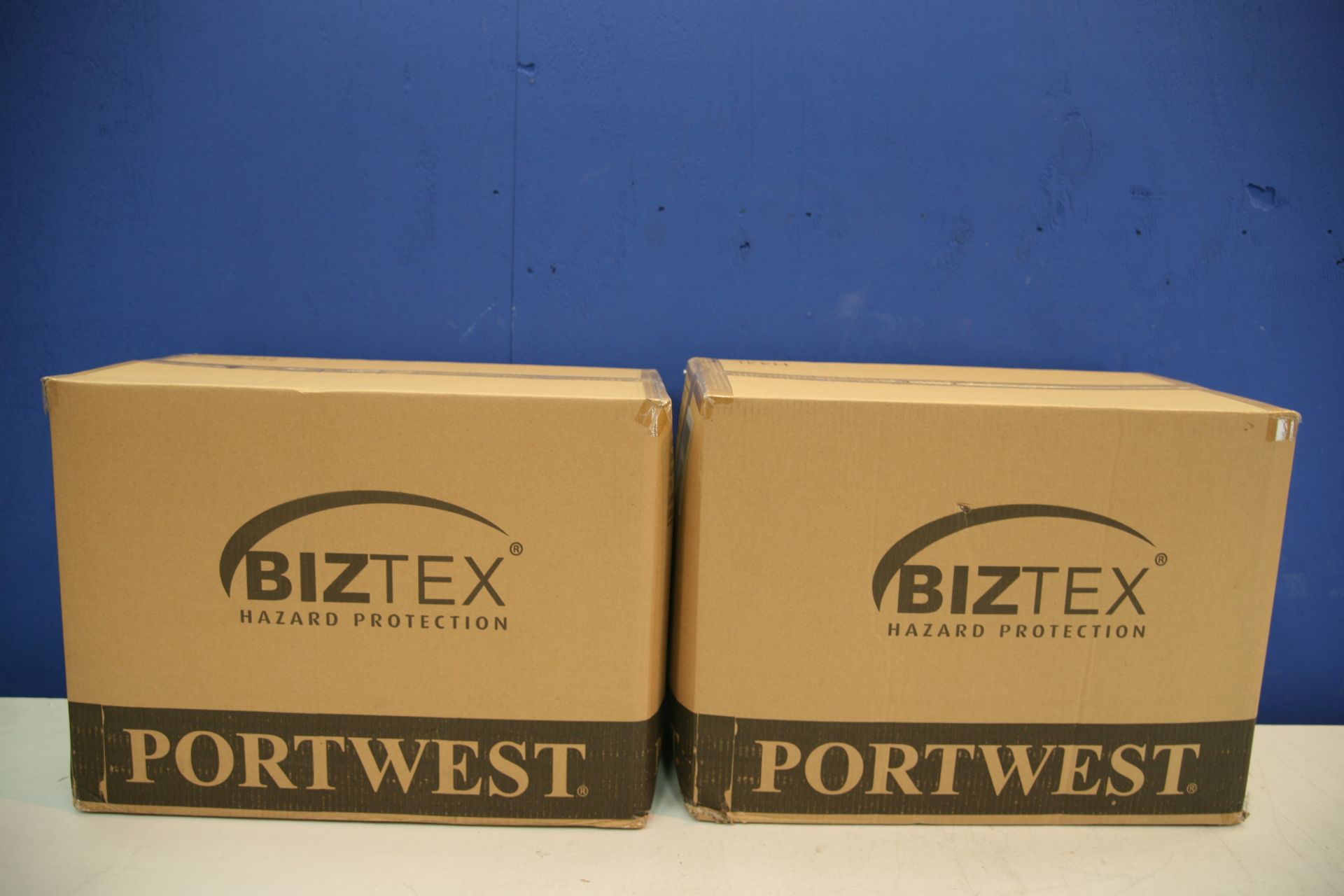 2x Box Of Portwest Biztex Micro Porous Hazardous Protection Suits (Approximately 50 Per Box)