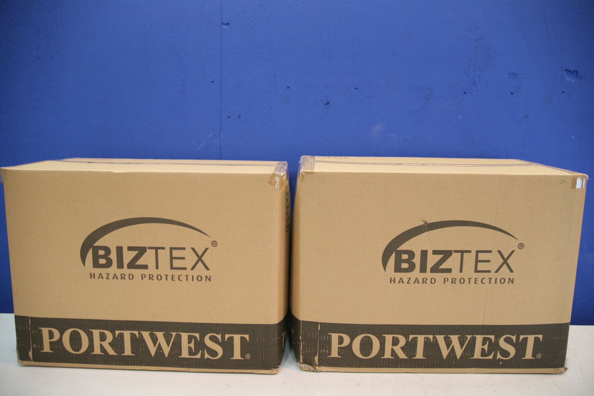 2x Box Of Portwest Biztex Micro Porous Hazardous Protection Suits (Approximately 50 Per Box)