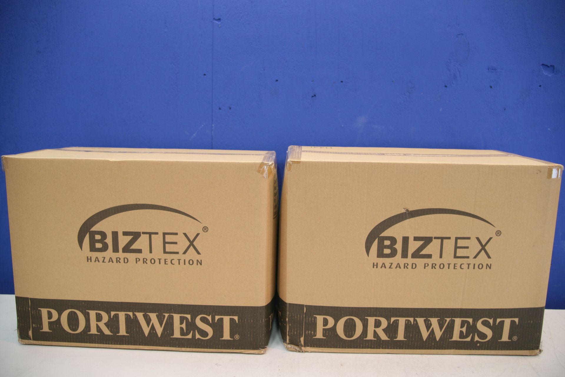 2x Box Of Portwest Biztex Micro Porous Hazardous Protection Suits (Approximately 50 Per Box)