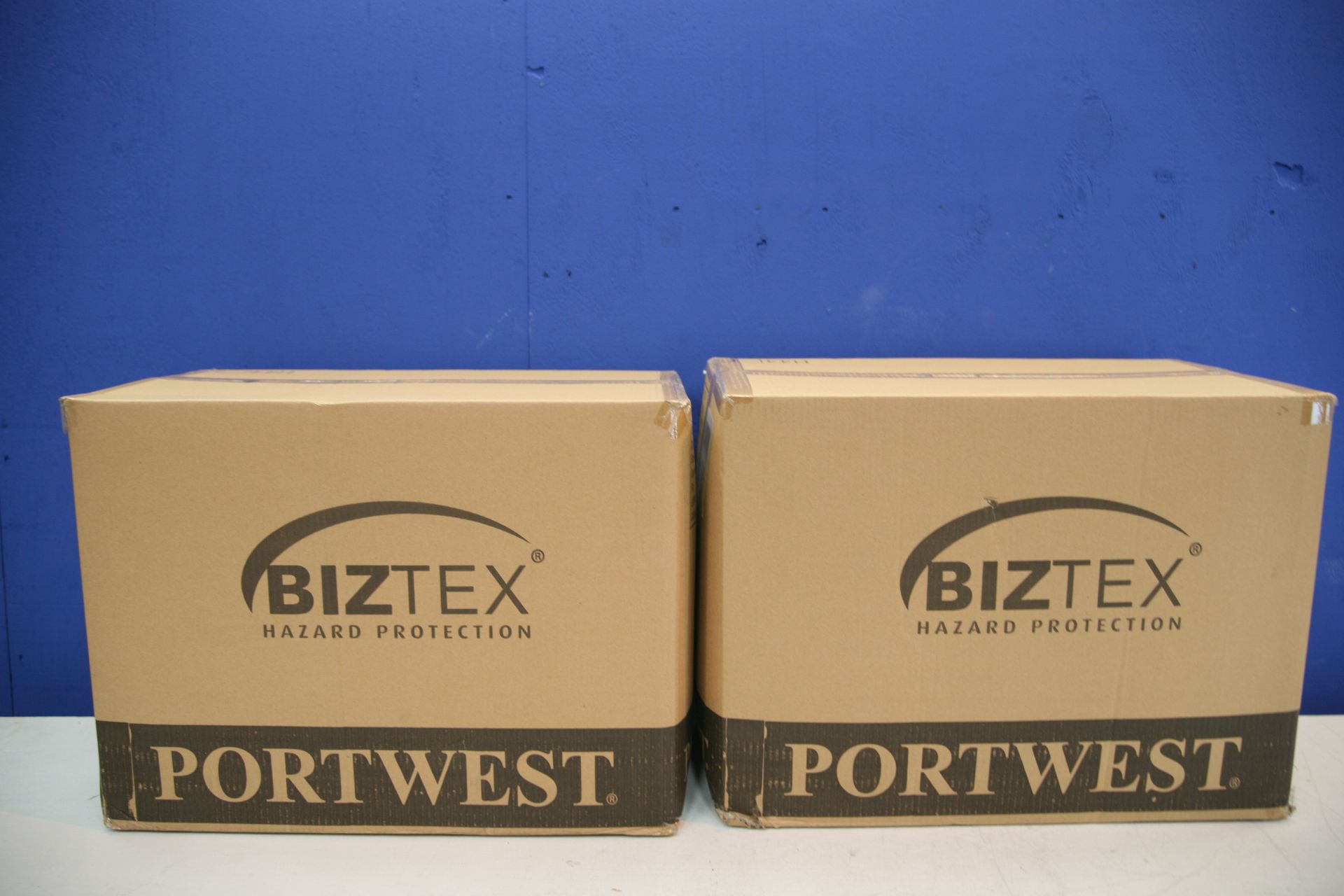 2x Box Of Portwest Biztex Micro Porous Hazardous Protection Suits (Approximately 50 Per Box)