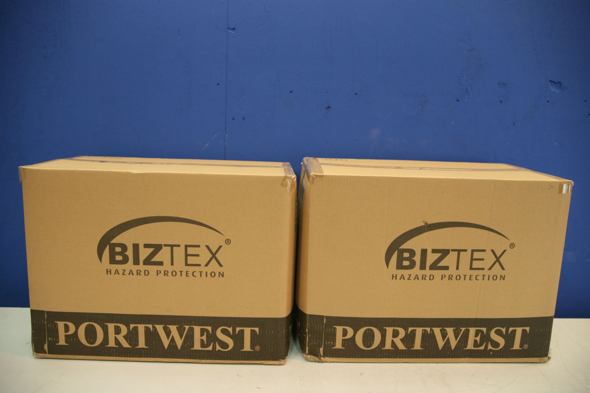 2x Box Of Portwest Biztex Micro Porous Hazardous Protection Suits (Approximately 50 Per Box)