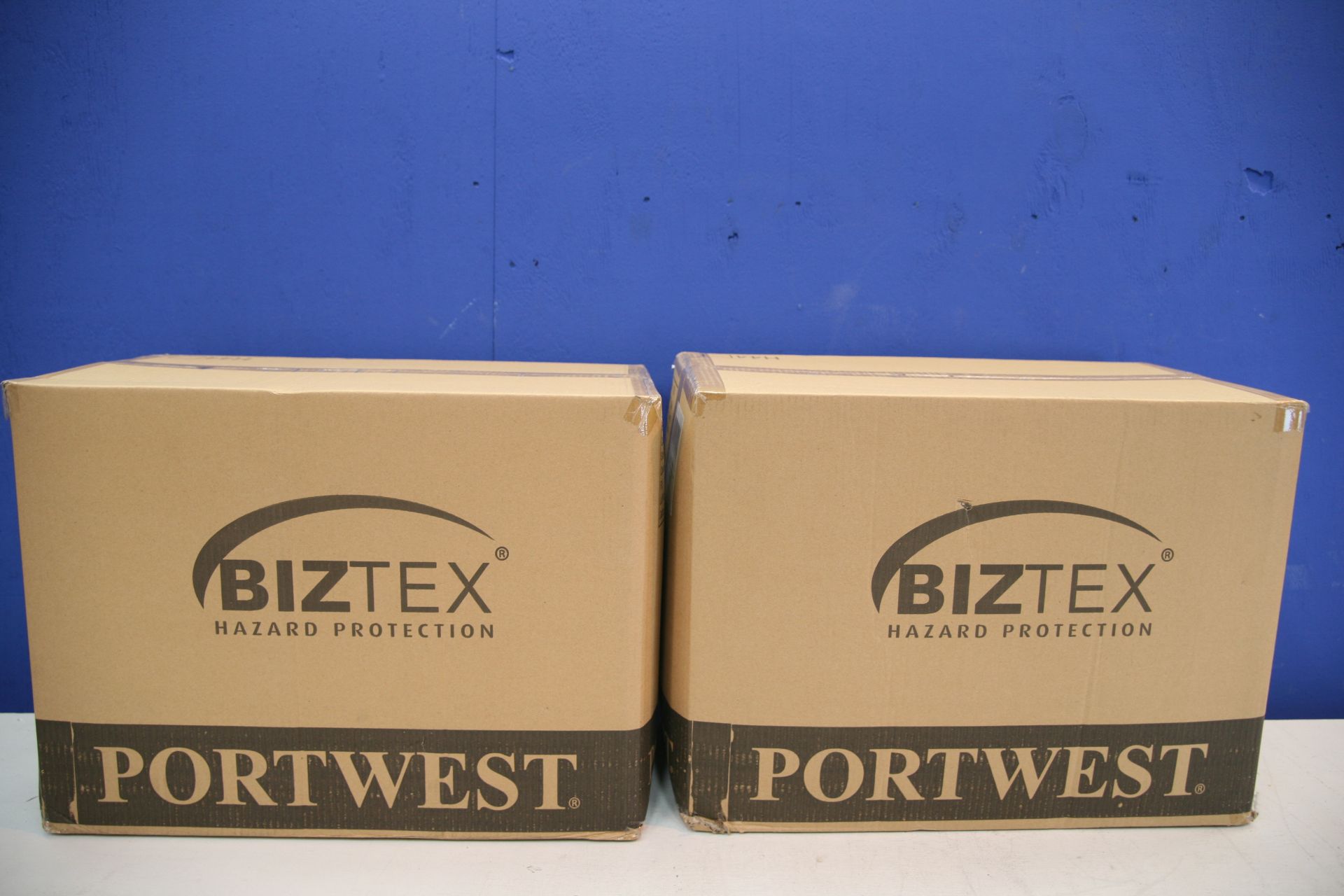 2x Box Of Portwest Biztex Micro Porous Hazardous Protection Suits (Approximately 50 Per Box)