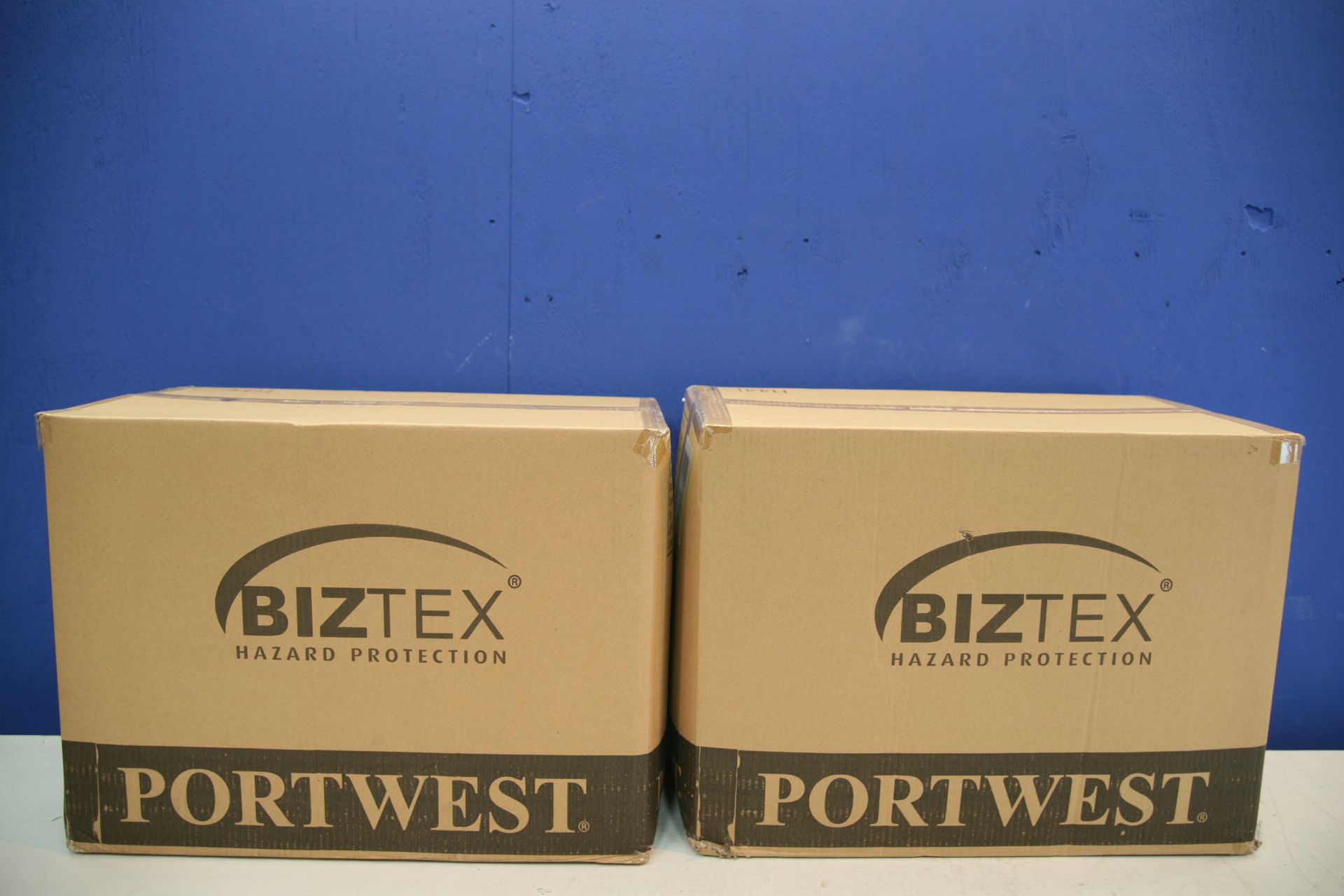 2x Box Of Portwest Biztex Micro Porous Hazardous Protection Suits (Approximately 50 Per Box)