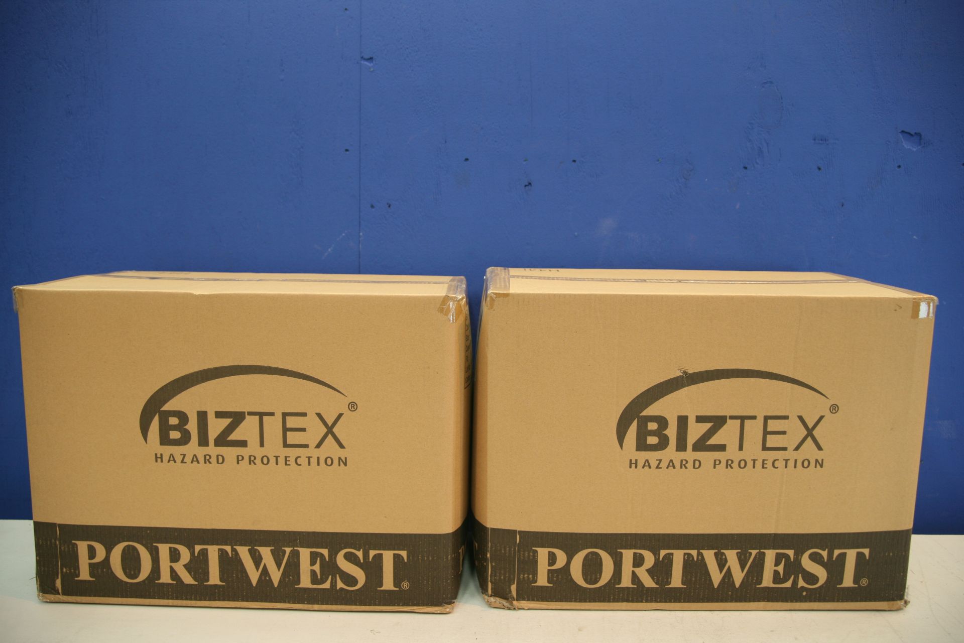 2x Box Of Portwest Biztex Micro Porous Hazardous Protection Suits (Approximately 50 Per Box)