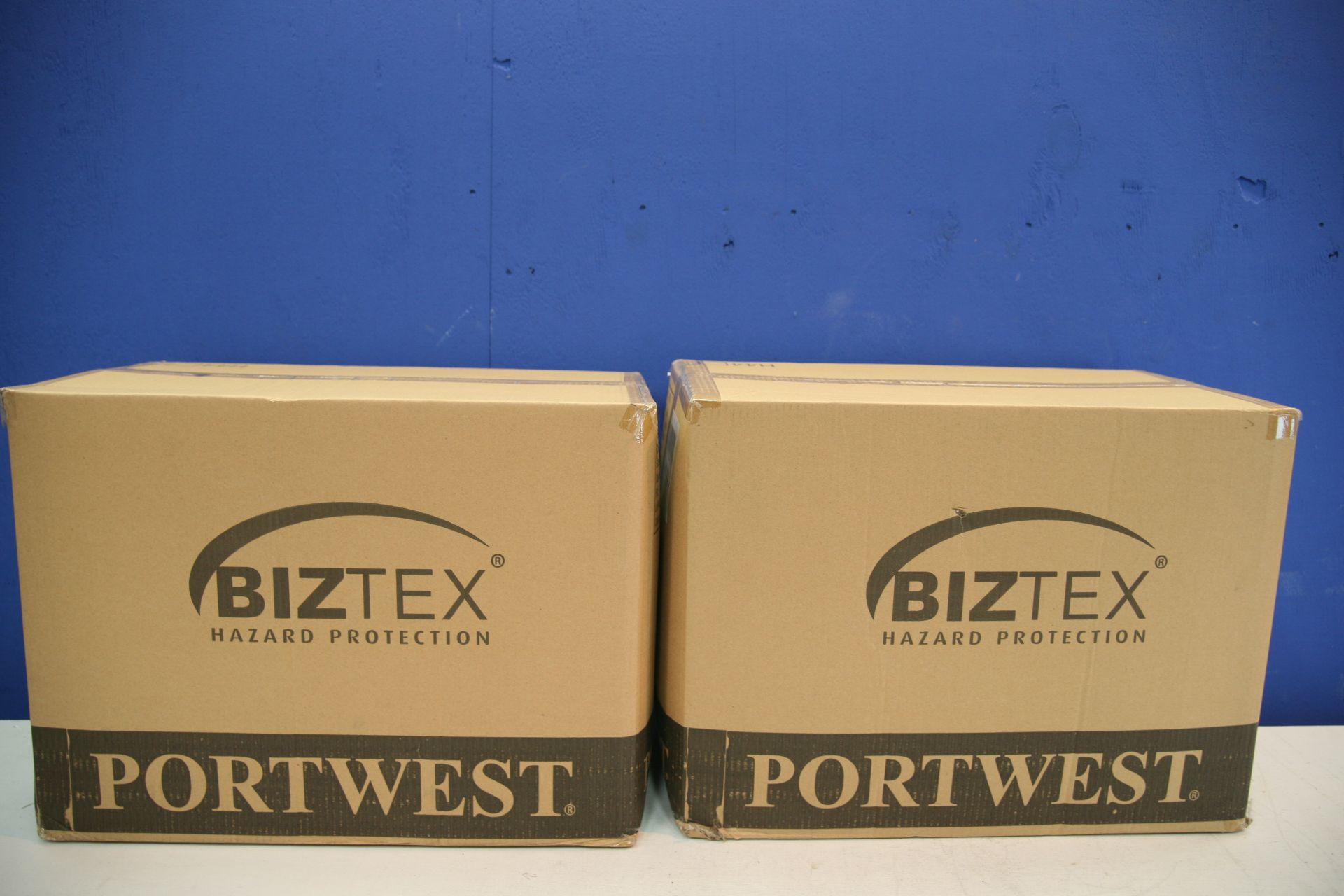 2x Box Of Portwest Biztex Micro Porous Hazardous Protection Suits (Approximately 50 Per Box)