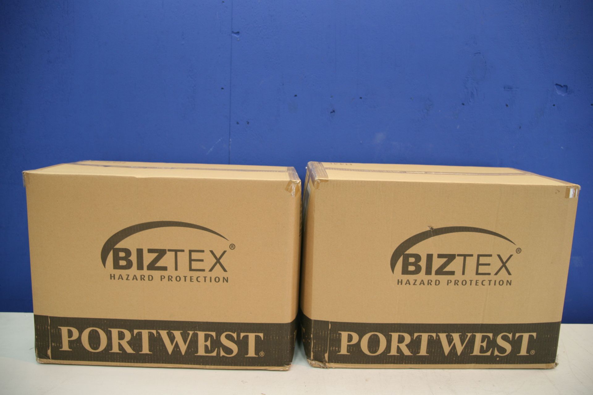 2x Box Of Portwest Biztex Micro Porous Hazardous Protection Suits (Approximately 50 Per Box)