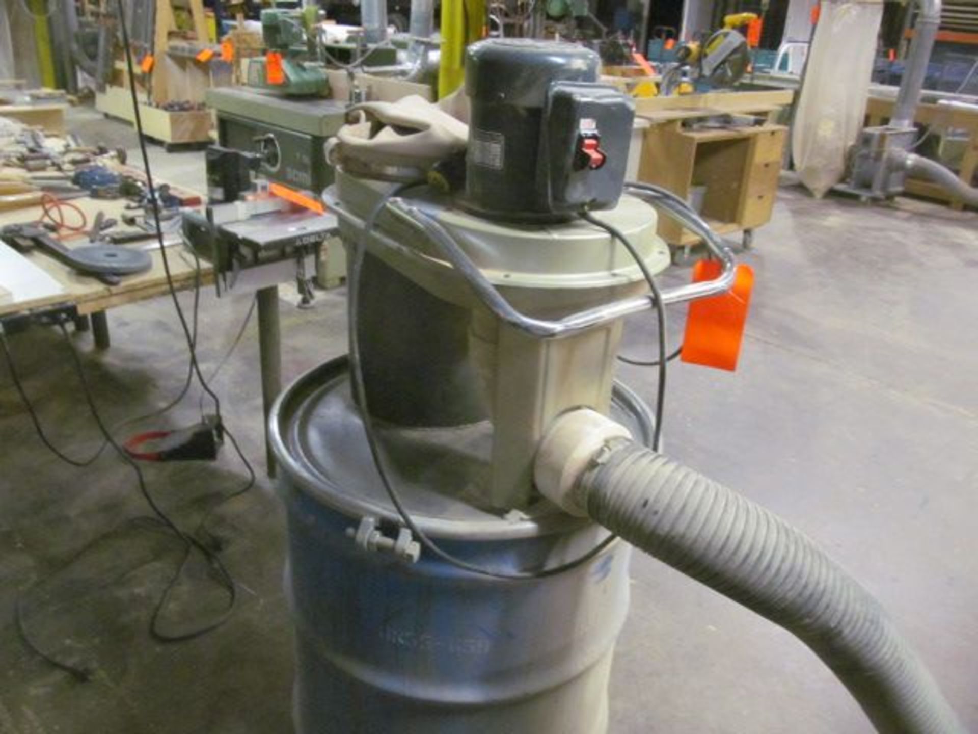 Drum dust collector, Make unknown, 3/4 HP, 1 PH, 3300 rpm - Image 2 of 2